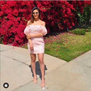 NWT BABY PINK OFF SHOULDER DRESS